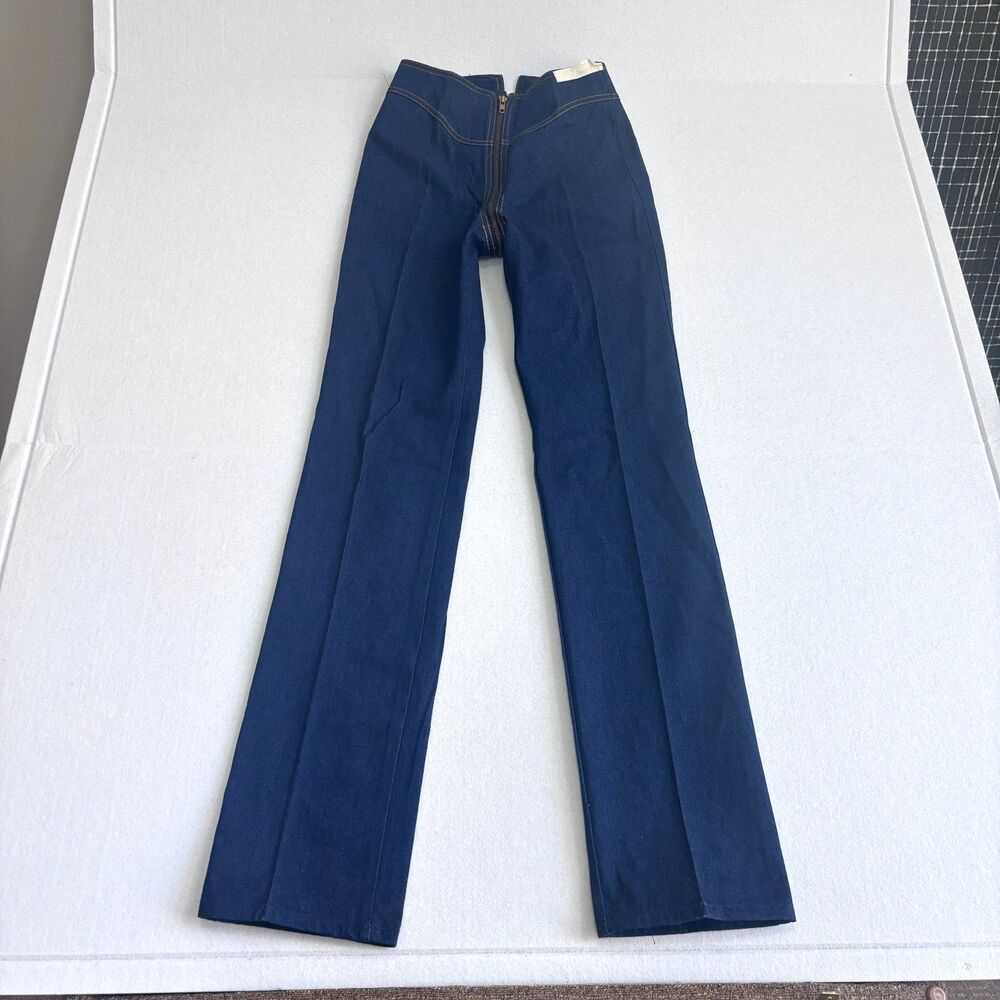 VTG Rag City Blues Los Angeles Zip Around Jeans Womens 26x36 USA Made 70s Disco